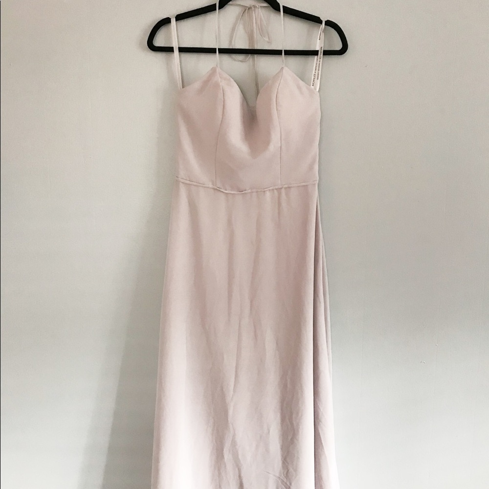 light grey bridesmaid dress